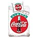 Poszewka na kołdrę Coca-Cola Always, biała, dziecko, 140x200cm, 1 osoba, 100% bawełna, poszewka na poduszkę 70x90cm, zamek błyskawiczny
