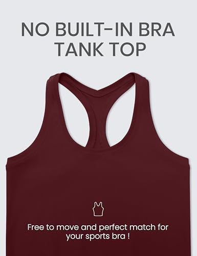 Image of CRZ YOGA Butterluxe Racerback Tank Waist Length | Yoga, Extremely Soft, Tight Fit, Scoop Neck, Sleeveless Tops for Women