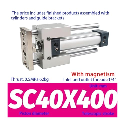 Support de guidage fixe de cylindre pneumatique SC40 multi-course