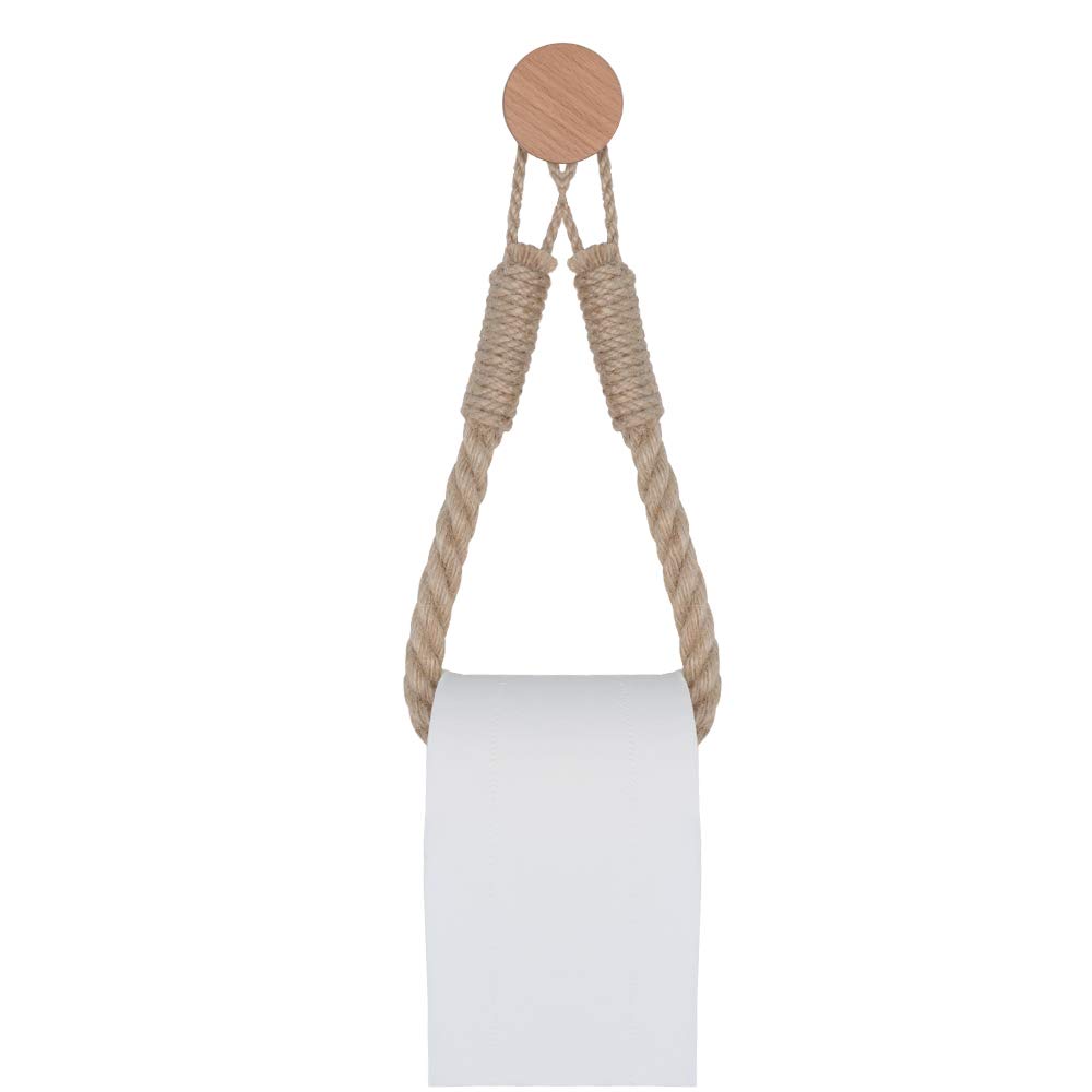 Porte-rouleau De Papier Toilette Autocollant En Corde Nautiale