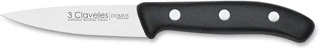 Cuchillo Pelador DOMVS - Acero Inoxidable, 9 cm, Mango Negro - Ideal para Verduras