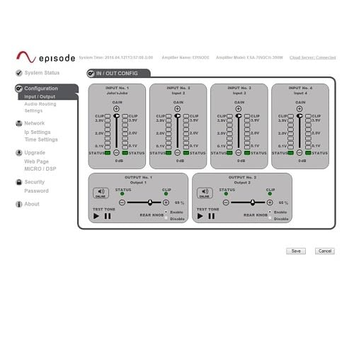 ESA-70V2CH-300W 70V IP-Enabled Amplifier, 300W