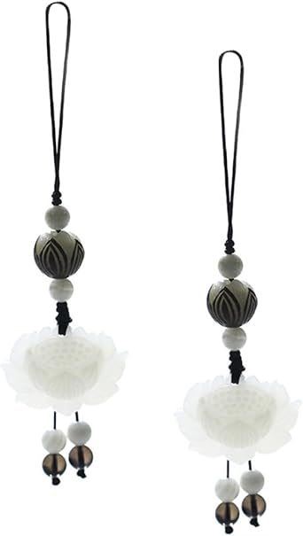 Homoyoyo Hand-woven Jade Phone Lanyard 2pcs Set, Cellphone Wrist Strap with U-disk Hanging Rope, Mobile Phone Pendant for Anti-loss and Travel Accessories