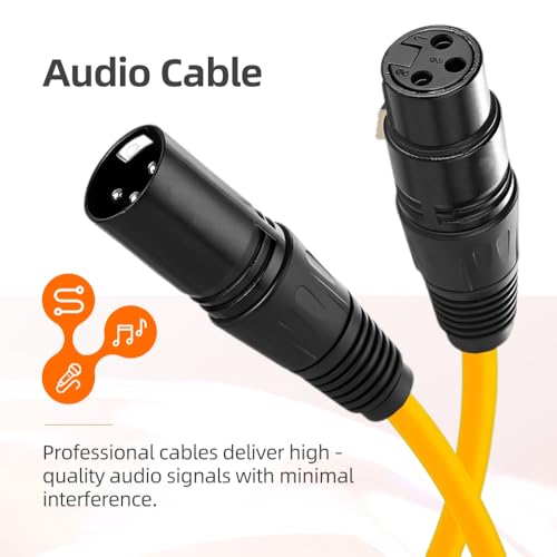 Câble XLR équilibré cordon robuste à 3 broches pour configurations audio de studio
