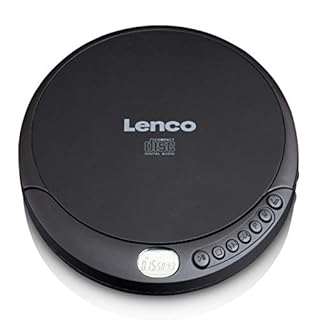 Lenco CD-010 - Lettore CD portatile Walkman - Diskman - CD Walkman - Con cuffie e cavo di ricarica micro USB - Nero