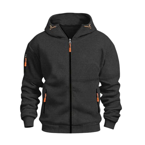 Mens Zip Up Hoodie Tactical Hoodie Sweatshirt with Hood Sweat Shirt - image 5