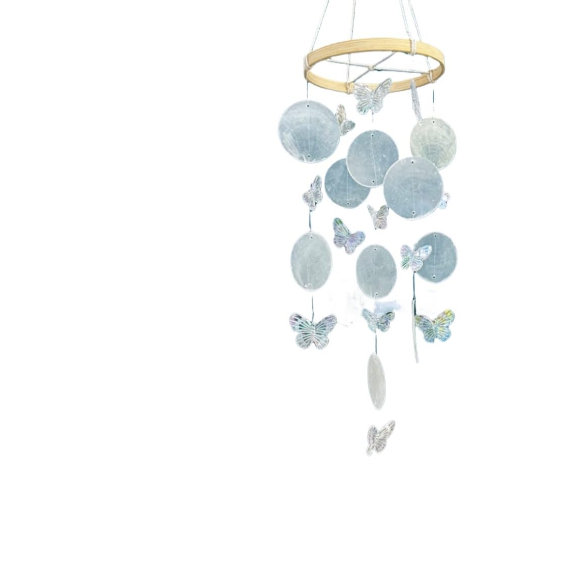 Wind Chime Shell Wind Chimes for Outside Butterfly Natural Shell Windchimes for Patio Garden Porch Decoration Windchime(Wei�)