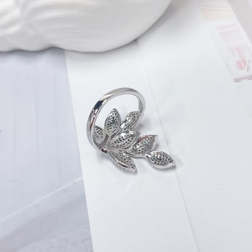 OIDIMS Aliança de casamento de folhas para mulheres, meninas, zircônia cúbica, eternidade, anel de n