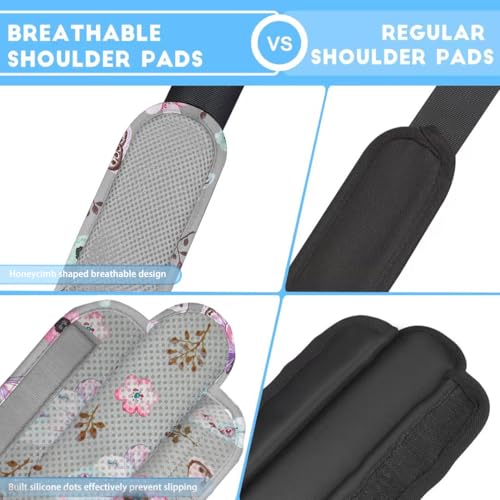 Image of ZINZ 2-Pack Universal Shoulder Pad with Ultra Thick Cushion for Bag Luggage Bag Crossbody, Plus Long & Anti-Slip & Breathable,Butterfly