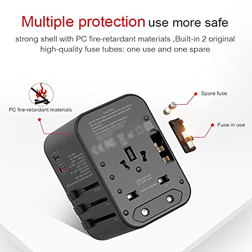 Adattatore di alimentazione universale in tutto il Dual Type. C PD QC USB Adattatore di caricabatterie per viaggiare con UE US UK AU Plug Socket per caricabatterie da viaggio universale Spina da viagg