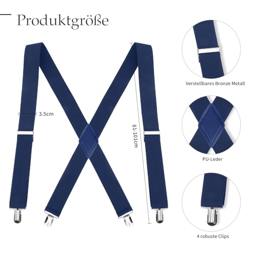 Tirantes de hombre ajustables para evitar caídas de pantalones casuales 2