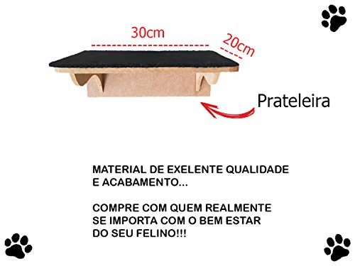 Nicho de Gato MDF Crú 4 Tocas 4 Prateleira + Mimo