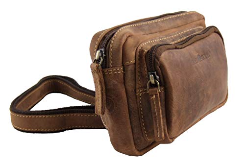 Sac banane cuir vintage Greenburry l'authenticité d'un cuir marron unique