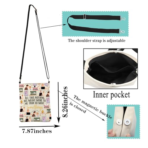 JYTAPP Got Mail Movie Quotes Crossbody Bag Kelly and Joe Fan Gift Around Shop Corner Bookish Bag Movie Fans Gift2