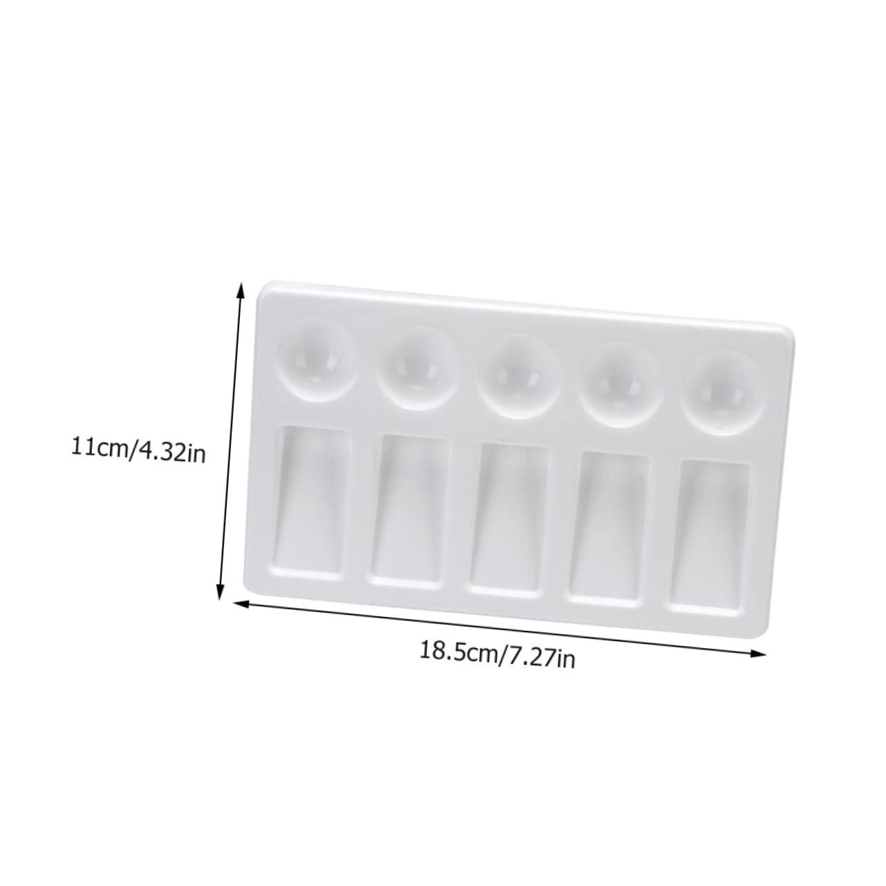 DOITOOL 1set Lightweight Rectangle Color Mixing Palette Watercolor Paint Box Calligraphy Pigment Tray for Easy Mixing Cleanup for DIY Craft Art Projects 3pcs