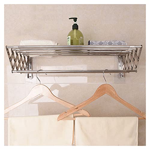 Rack de serviette extensible en aluminium pour optimiser l'espace des petites douches