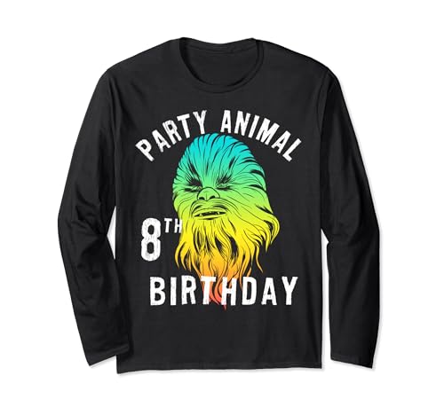 T-shirt Star Wars Chewie manches longues vêtement anniversaire 8 ans coton enfant