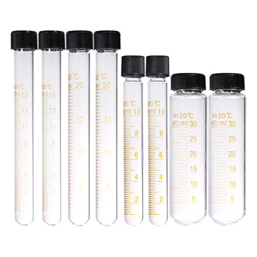 generic Tubo de Ensaio Resistente a Alta Temperatura Tubo de Teste de Vidro Graduado Com Tampas de P