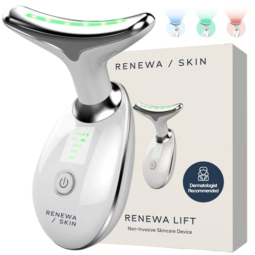ABOUSHE 3-Color Light Therapy Facial Sculpting Tool – For Refreshed-Looking Skin & Jawline Care – Daily Beauty Ritual Device – Rechargeable Face Massager for Women
