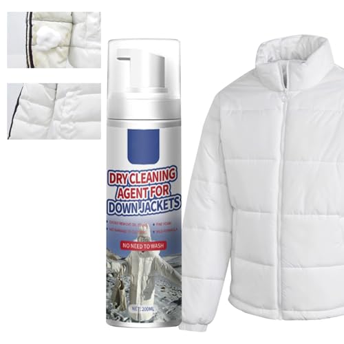 Aerosol de Limpieza en Seco,Spray Quitamanchas Para Tejidos,200ml Agente de Limpieza en Seco,Spray Limpiador de Limpieza En Seco,Limpiador de Ropa de Espuma Seca,Limpiador en Seco Chaqueta de Plumón