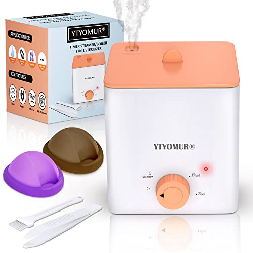 Sterilizzatore a vapore per coppette mestruali con 2 dischi mestruali riutilizzabili, alternativa agli assorbenti, kit di lavaggio dei dischi mestruali per la cura dell'igiene femminile