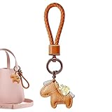 Llavero del año del caballo 2026, de cartera de cuero, colgante de bolso del año del caballo 2026, para niños, adolescentes, adultos, coleccionistas, estudiantes, viajeros, oficina, coches