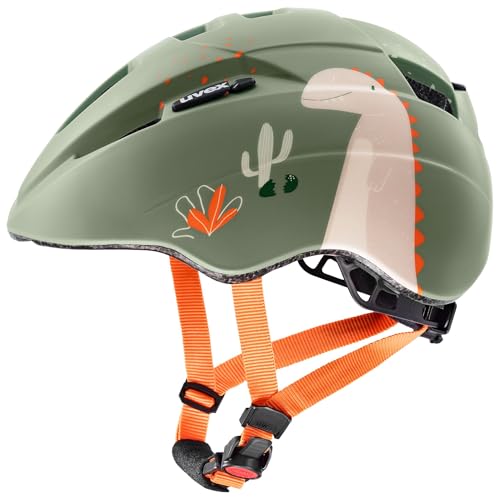 uvex Kid 2 cc - Leichter Fahrradhelm für Kinder - individuelle Größenanpassung - waschbare Innenausstattung - sage Green Dino matt - 46-52 cm