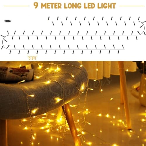 Image of Shimmers Decoration Kit Set of 17 Pcs, Yellow Net Curtains with Artificial Wisteria Flowers, Marigold Garland, Dream Catcher Hanging and Hooks for Ganpati Decoration Home Decor Setup