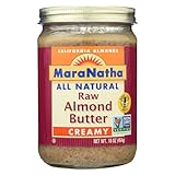 Maranatha Raw Almond Butter No Salt 1 Pound (Pack of 6)