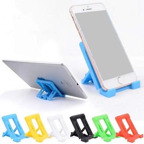 BLAXSTOC Folding Tabletop Mobile Stand/Holder/Mount for Table/Desktop with 4 Viewing Adjustments. Support Mostly All Mobile Phones and Tablets (PACKOF 10) Multi-Coloured-picture-20