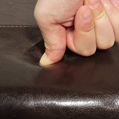 Bonlife Brown Faux Leather Storage Bench Ottoman Box Foldable Seat Foot Stool with Lids Kids Toy Boxes Chest Furniture Hold Up to 300 kg 110x38x38cm