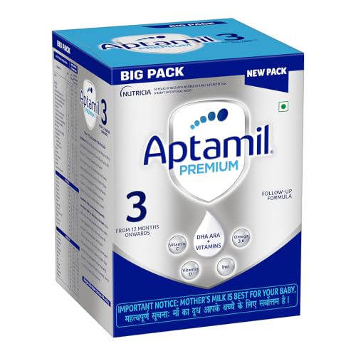 Image of Aptamil Premium Infant Formula for Babies - Stage 3 (12-24 Months) -With DHA ARA - 1.2 kg - Bag-In-Box Pack
