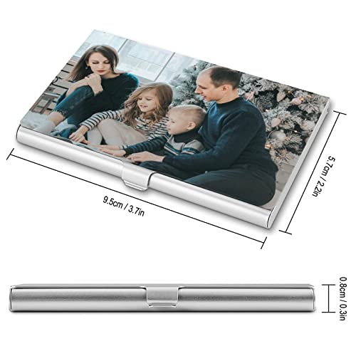 Personalized Business Card Holder for Men Custom Aluminum Bussiness Card Case Design Your Own Name Text Logo Slim Portable Business Card Wallet Unique Gifts for Colleague Client Women3