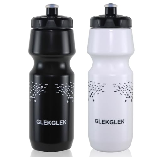 GLEKGLEK Fahrrad Trinkflasche 750ml BPA frei für Rennrad Gym Sport 2er...