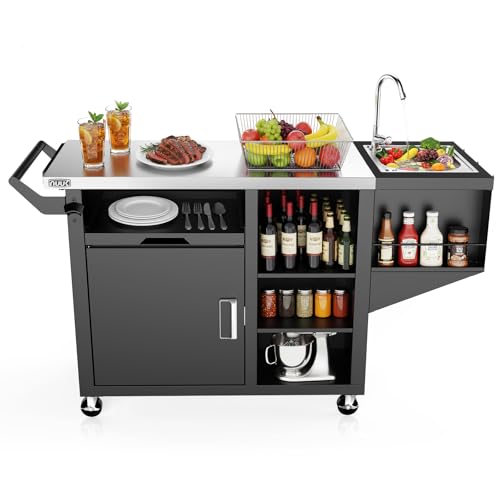 NUUK Outdoor Grill Cart with Sink