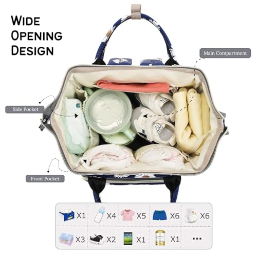 Image of ShopyVid Babies Diaper Bag for Mothers | Maternity Bag for Travel | New Born Baby Diaper Bag for Mother, Multi Compartments, Insulated Bottle Pockets (Waterproof, 17 litres)