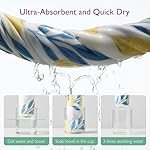 Momcozy Baby Hooded Towel, 2 Pack Baby Towel Set, Super Soft Bath Towel with Original Design, Shower Gifts for Infant, Toddler (28 X 28 Inch, Lemon Leaves) - Image 4