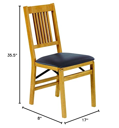 Stakmore True Mission Folding Chair Finish, Set Of 2, Oak #TOP4