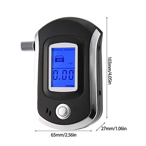 Festnight Bafômetro Testador de Álcool Digital LCD Backlight Display Respiração de Álcool Respiração