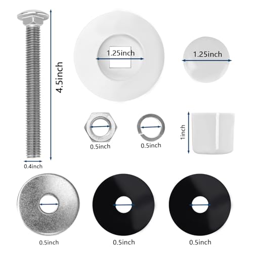 Showingo Diving Board Bolts 67-209-911-SS Pool Diving Board Mounting Kit Replacement for Two Hole Residential Pool Diving Boards of 6ft/8ft/10ft with Bolts/Washers/Nuts - Thumbnail 2