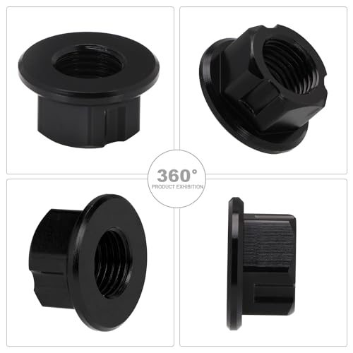 Image of M12x1.25 Rear Fork Axle Nut for Surron Light Bee X Eride Pro,Wheel Axel Screws for Electiec Dirt Bike Sur Ron LBX /E Ride Pro S SS SR /X260 - Black(Just for KKE Fork DNM Fork)