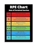 Exercise Intensity RPE Scale Poster Canvas Wall Art Rating 