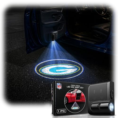 Image of LED Car Door Light - Officially Licensed NFL Wireless Projector - Show Your Team Pride - Battery Powered, Easy Install