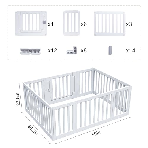 Gupamiga Laufstall Baby Laufgitter Baby Sicherheits-Aktivitätszentrum für drinnen oder draußen 150×110cm PLP-WL071-10
