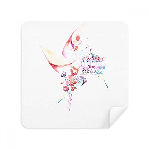 Lollipop aquarelle lunettes chiffon en suède anti-trace pour écran