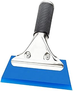 Ewrap Rubber Shower Squeegee for Shower Door,Car Squeegee Window Squeegee Window Wiper for Kitchen Countertop, Mirror, Tiles, Car Windshield(blue)