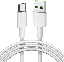 Type C Usb AD1 Cable for vivo V25 Pro/vivo V 25 Pro Charger Original Cable Like Quick Dash Warp Dart Flash Super Vooc Qualcomm QC 5.0 Charger With Type C USB Data Cable (AS-12,WT)