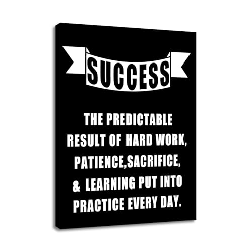 YSPCSUN Success Quote Canvas Wall Art, Framed Poster for Home