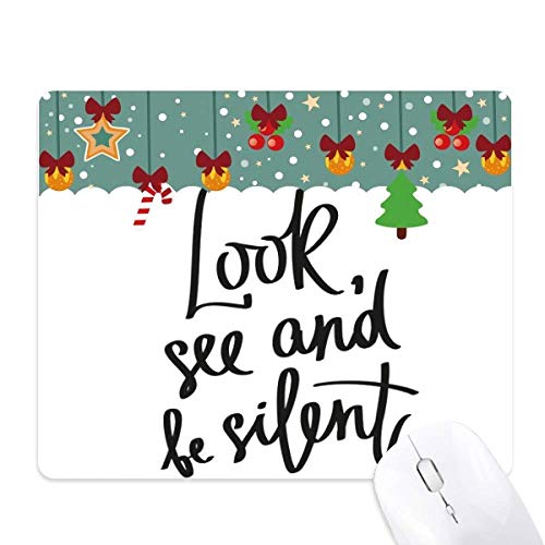 Alfombrilla de ratón de oficina Look See and Be Silent, el regalo navideño ideal para juegos