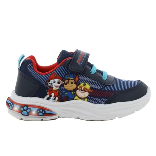 Leomil Paw Patrol Baskets Garçon Lumineuses Chaussure Enfant 27, Idéal pour l'école et Les Loisirs, Bleu
